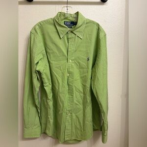 Ralph Lauren Green Striped Polo Shirt